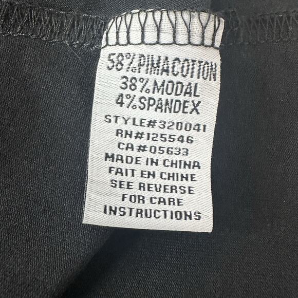 Habitat LIV Shirt Top Womens Medium Black Lagenlook Boxy Minimalist Pima Stretch - Picture 6 of 10